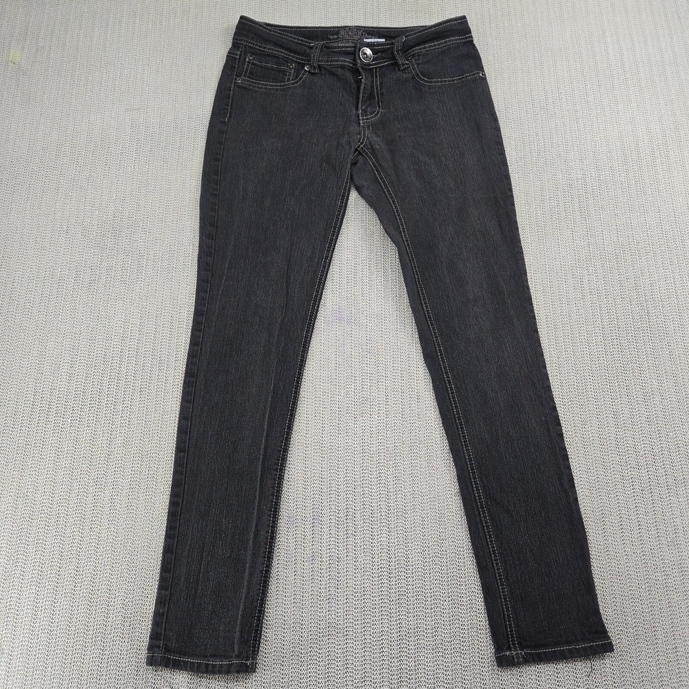 Revolt Jeans Womens 7 30 Waist Gray Denim Slim Fit Straight Leg Dark Wash